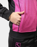 Tuta Visa Melange Givova con Cappuccio Polarfleece - ROSA FLUO/NERO