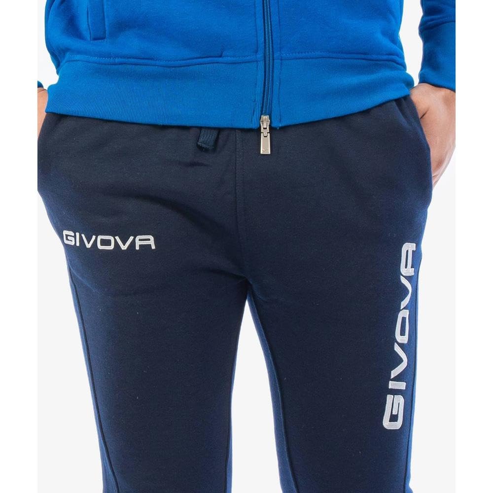 GIVOVA TUTA VISA MELANGE CON CAPPUCCIO POLARFLEECE NERO/GRIGIO SCURO MELANGE Tg. S Givova Tute Planet Sport Italia