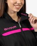 Tuta Givova One Full Zip Polarfleece - NERO/FUXIA