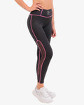 Leggings Givova Moon nero/fuxia — leggings sportivi per palestra e fitness