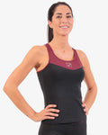 Canotta Givova Donna Stampa nero/ciliegia — canotta sportiva donna