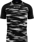 Maglia Givova Pixel nero/bianco — maglia da gara e allenamento calcio