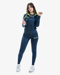 Tuta Givova Lady blu/giallo fluo — tuta sportiva donna