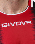 Maglia Givova Shirt Stripe M/C Interlock - ROSSO/NERO