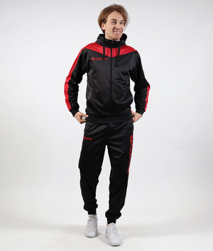 Tuta Givova Roma con Cappuccio Polarfleece - ROSSO/NERO