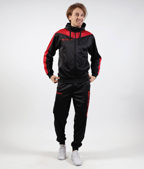 Tuta Givova Roma con Cappuccio Polarfleece — tuta in pile per il dopo allenamento Givova Planet Sport Italia
