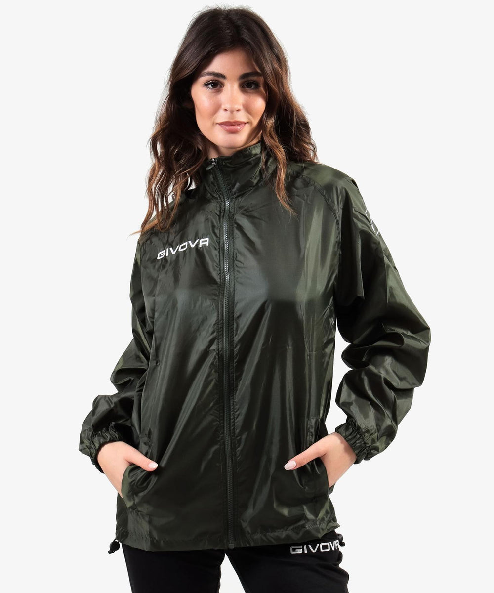 Giacca Rain Basico Givova - VERDE MILITARE Givova Giacche e Giubbotti Planet Sport Italia