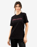 T-shirt Givova Cotone Mondo nero/fuxia — t-shirt sportiva in cotone
