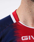 Maglia Givova Shirt Stripe M/C Interlock - BLU/ROSSO
