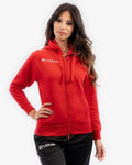 Felpa Givova King Fullzip rosso — felpa full zip per allenamento e tempo libero