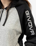 Tuta Givova Super King Felpa - GRIGIO MELANGE CHIARO/NERO