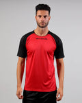 Maglia Givova Capo Interlock rosso/nero — maglia da gara e allenamento calcio bambino