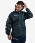 Rain jacket Givova Basico blu — giacca antipioggia per allenamento