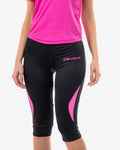 Pantalone Givova Running Pinocchietto - NERO/FUXIA FLUO