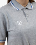 Polo Givova Cotone Piquet Action - GRIGIO MELANGE CHIARO/BIANCO