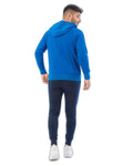 GIVOVA TUTA VISA MELANGE CON CAPPUCCIO POLARFLEECE NERO/GRIGIO SCURO MELANGE Tg. S