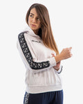 Felpa Givova Con Cappuccio Terry Band Boy bianco — felpa sportiva bambino