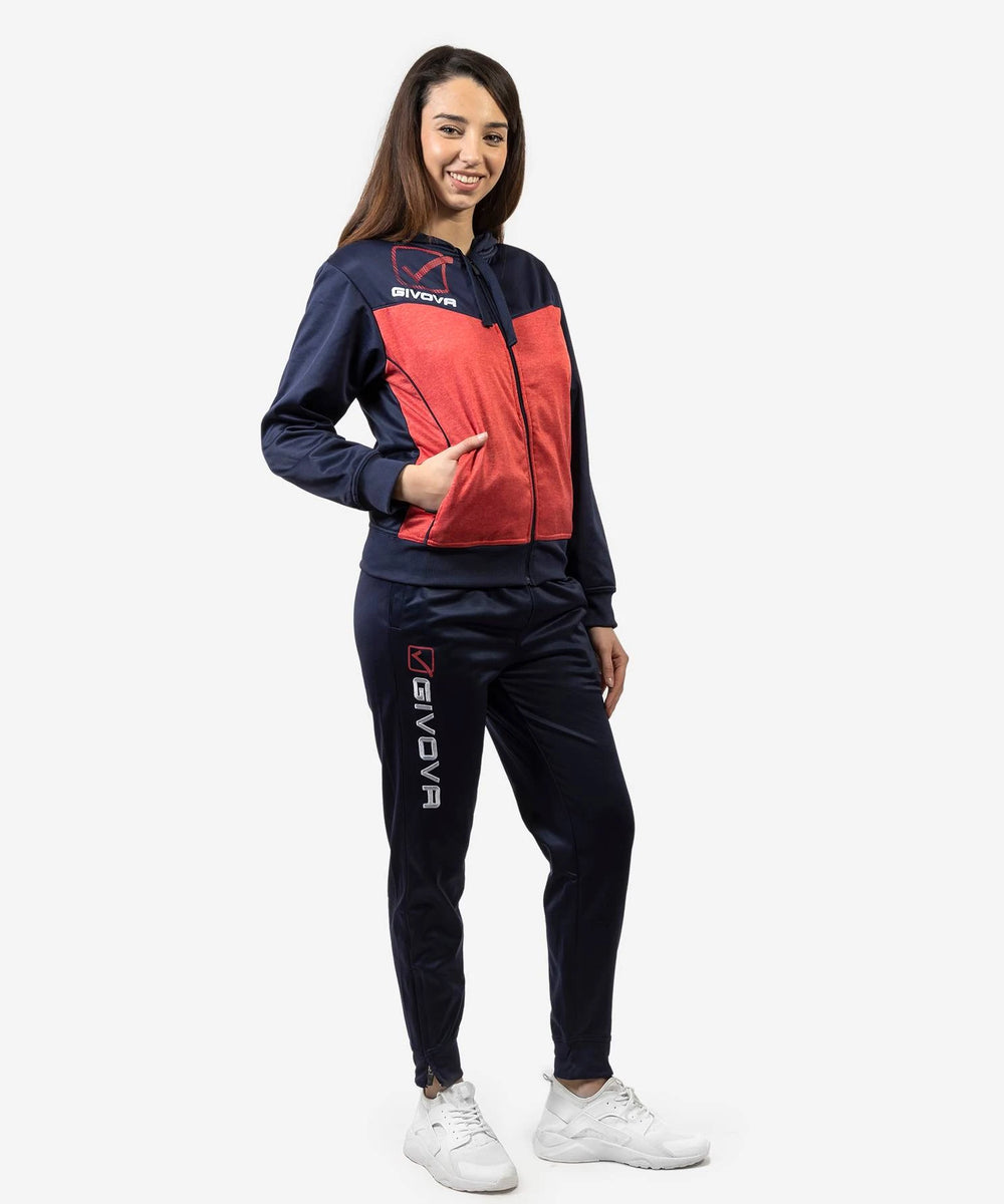 GIVOVA TUTA VISA MELANGE CON CAPPUCCIO POLARFLEECE Givova Tute Planet Sport Italia