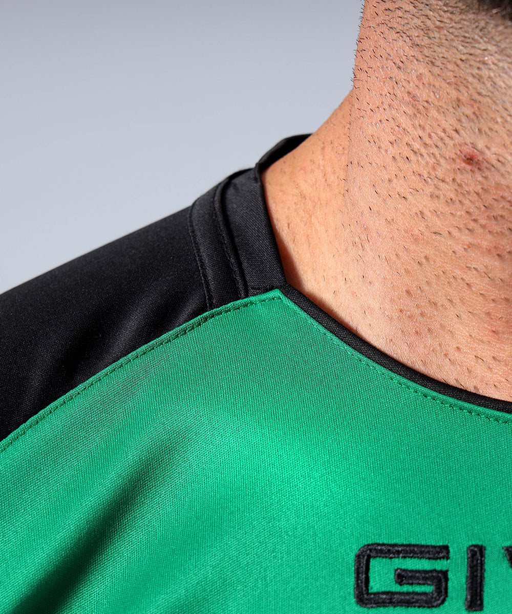 GIVOVA SHIRT CAPO INTERLOCK VERDE/NERO Givova Maglie e T-Shirt Planet Sport Italia