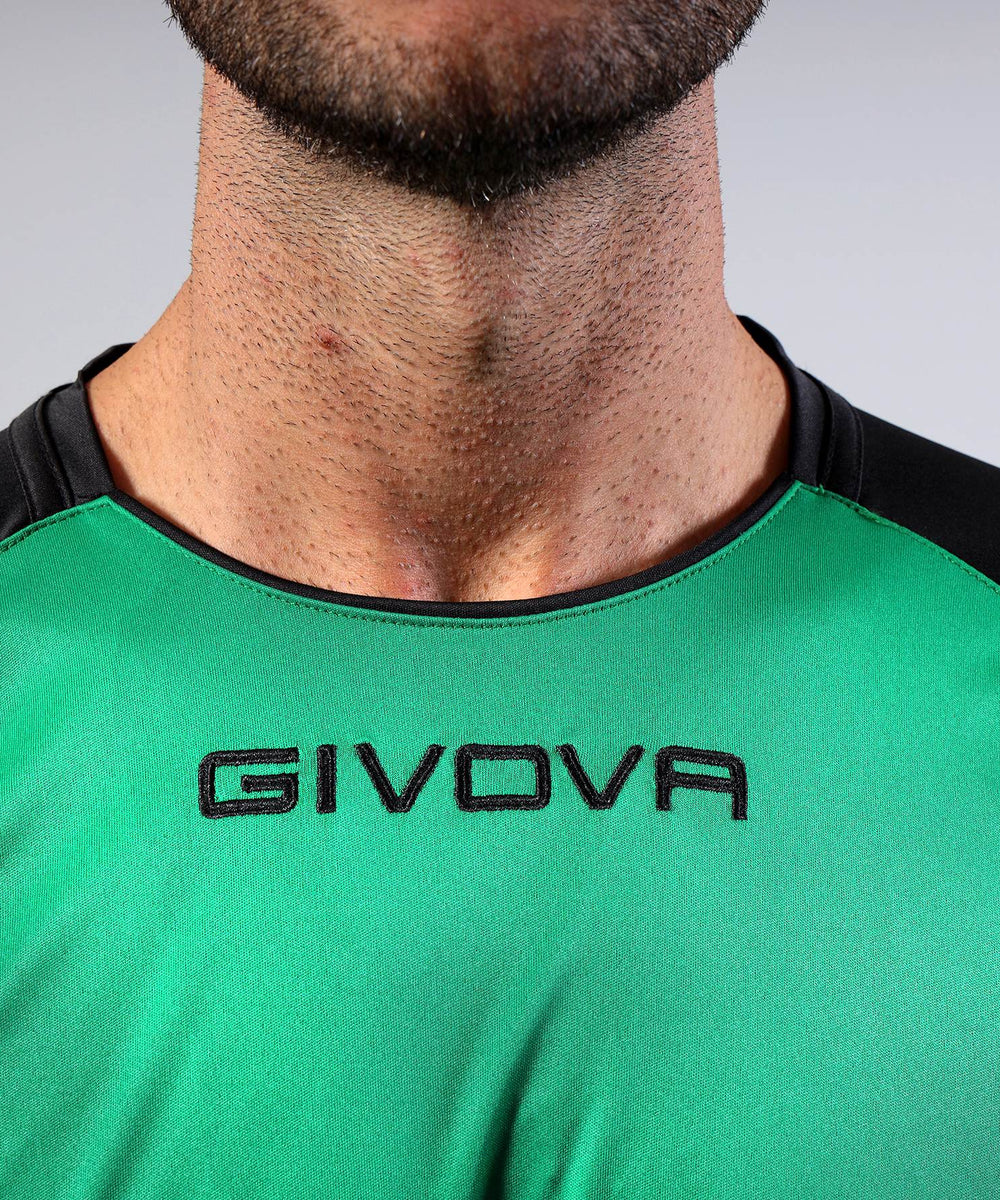 GIVOVA SHIRT CAPO INTERLOCK VERDE/NERO Givova Maglie e T-Shirt Planet Sport Italia