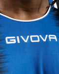 Maglia Givova Shirt Stripe M/C Interlock - NERO/AZZURRO