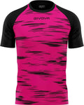 Maglia Givova Pixel fuxia/nero — maglia da gara e allenamento calcio