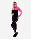 Tuta Givova Donna 100 G/Collo con Banda in Felpa nero/fuxia — tuta sportiva donna