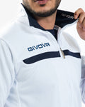 Tuta Givova One Full Zip Polarfleece - BIANCO/BLU