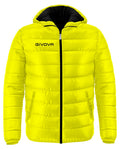 Giubbotto Givova Olanda giallo fluo/nero — giacca sportiva da squadra per calcio