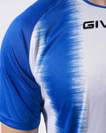 Maglia Givova Shirt Stripe M/C Interlock - AZZURRO/BIANCO