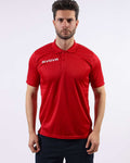 Polo Givova Pocket In Mesh rosso — polo sportiva per allenamento e tempo libero