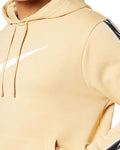 Felpa Nike NSW Repeat SW FLC PO Hood sesamo/bianco — felpa con cappuccio per sport e tempo libero