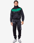 Tuta Givova Visa Triacetato nero/verde — tuta da rappresentanza per squadra