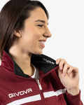 Tuta Givova One Full Zip Polarfleece - GRANATA/NERO