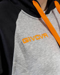 Tuta Givova Super King Felpa - GRIGIO MEL.CHIARO/ARANCIO FLUO