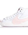 Nike Blazer Mid 77 Jumbo bianche e rosa, sneakers da donna a collo medio