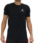 T-shirt Air Jordan Jumpman Air Embroidered nera con logo ricamato sul petto