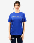 T-shirt Givova Cotone Mondo azzurro/bianco — t-shirt sportiva in cotone