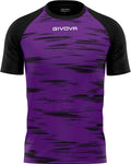Maglia Givova Pixel viola/nero — maglia da gara e allenamento calcio