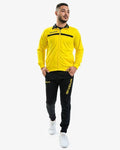 Tuta Givova One Full Zip Polarfleece giallo/nero — tuta in pile per il dopo allenamento