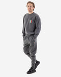 Tuta Givova Italia 100 Uomo in Felpa grigio scuro melange — tuta in felpa per il dopo allenamento
