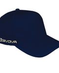 Cappellino Givova Sponsor blu con visiera in taglia unica