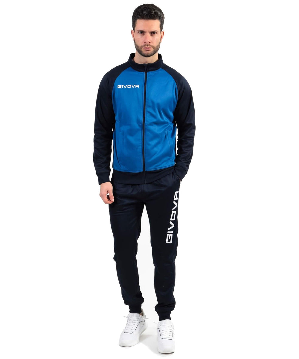 Tuta Givova Cuba blu, completo giacca e pantalone da allenamento per squadre Givova Tute Planet Sport Italia