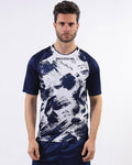 Maglia Givova Art Interlock M/C bianco/blu — maglia da gara e allenamento calcio