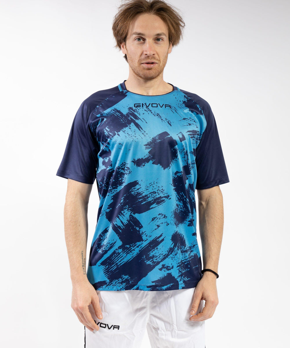 Maglia Givova Shirt Art Interlock M/C - TURCHESE/BLU Givova Maglie e T-Shirt Planet Sport Italia