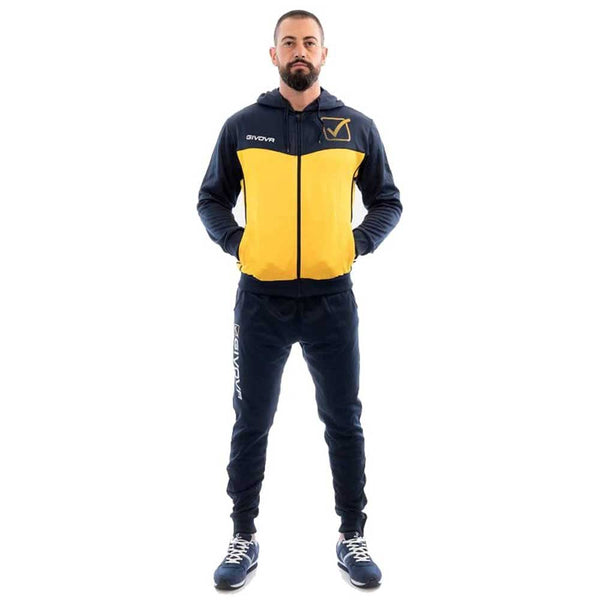 GIVOVA TUTA VISA MELANGE CON CAPPUCCIO POLARFLEECE Givova — vista prodotto