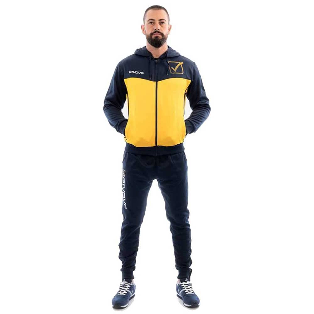 GIVOVA TUTA VISA MELANGE CON CAPPUCCIO POLARFLEECE TR018P-0456 Givova Tute Planet Sport Italia