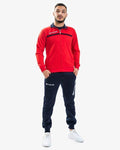 Tuta Givova One Full Zip Polarfleece rosso/blu — tuta in pile per il dopo allenamento
