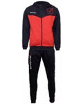 GIVOVA TUTA VISA MELANGE CON CAPPUCCIO POLARFLEECE NERO/GRIGIO SCURO MELANGE Tg. S
