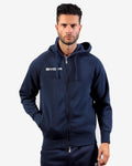 Felpa Givova King Fullzip blu — felpa full zip per allenamento e tempo libero
